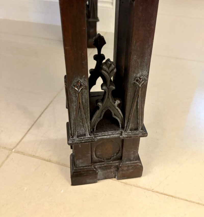 Large Antique Victorian Outstanding Quality Carved Mahogany Console Table in the Chinese Chippendale Manner - Image 9